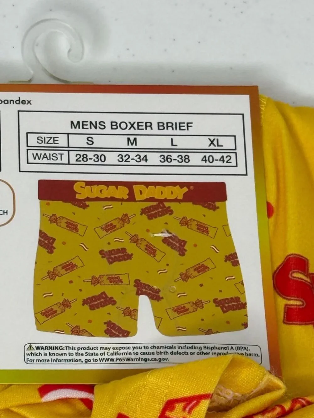 Sugar Daddy Candy Mens Boxer Briefs Size L 36-38 Novelty Underwear NWT